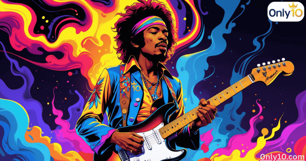 top 10 guitarists of all time Jimi Hendrix – The Sonic Revolutionary